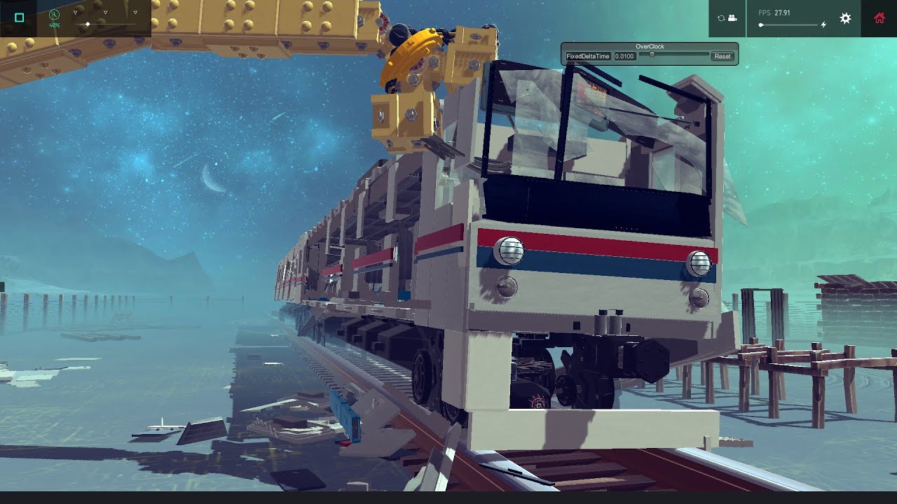 物理演算ゲームで鉄道車両解体を再現してみた[Besiege]
