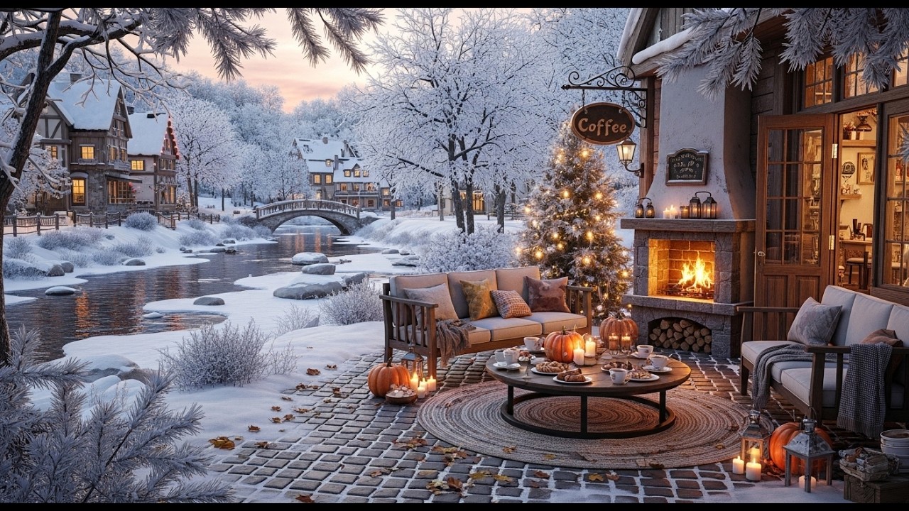 Calm Morning Jazz ❄ Warm Winter Cafe Ambience for Relaxation