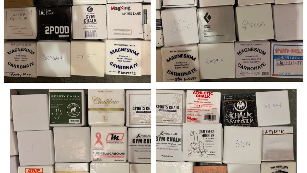 75 GYM CHALK BRAND COMPARISON // PART 2 of 3 // ASMR // SLEEP AID