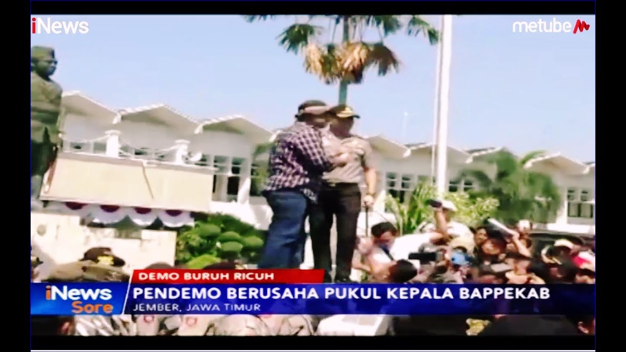 Demo Buruh PDP Kahyangan, Massa Nyaris Hakimi Kepala Bapekab Jember - iNews Sore 12/08
