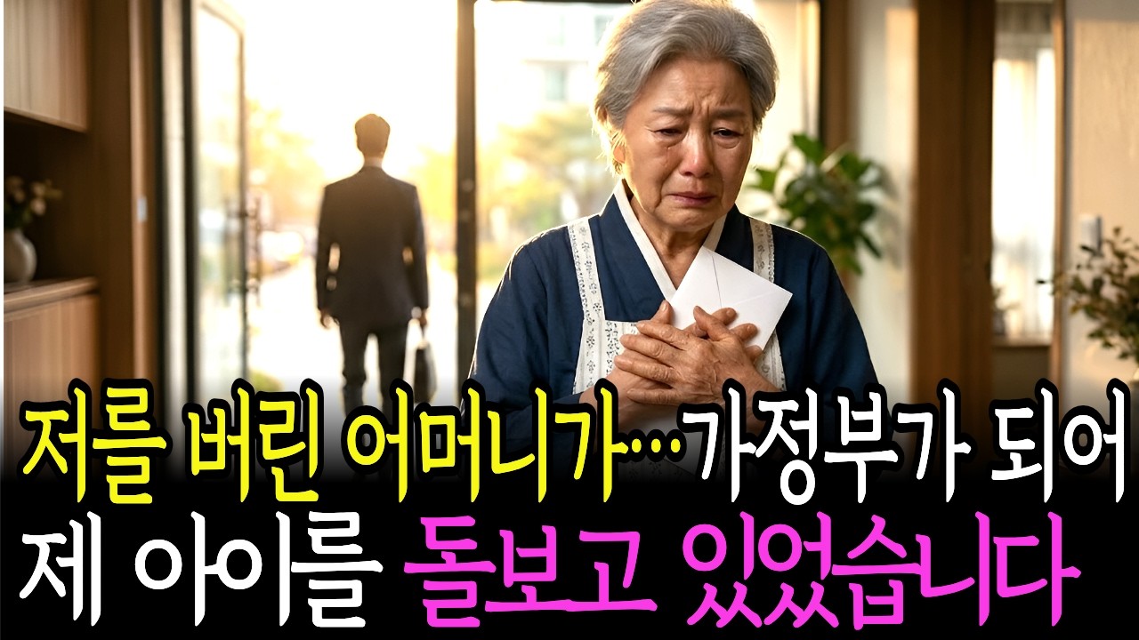저를 버린 어머니가...가정부가 되어 제 아이를 돌보고 있습니다ㅣ감동사연 ㅣ 시니어사연 ㅣ 오디오북 ㅣ인생사연