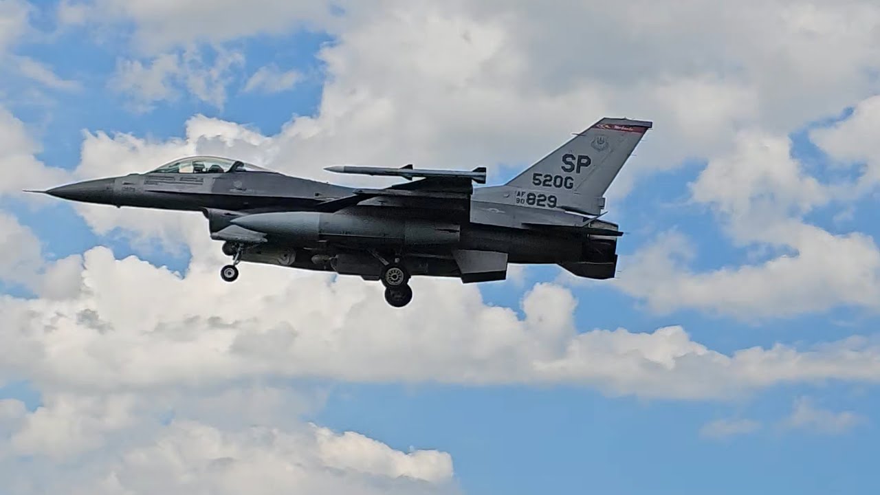4x F16 US Air Force at Nato Air Base Geilenkirchen