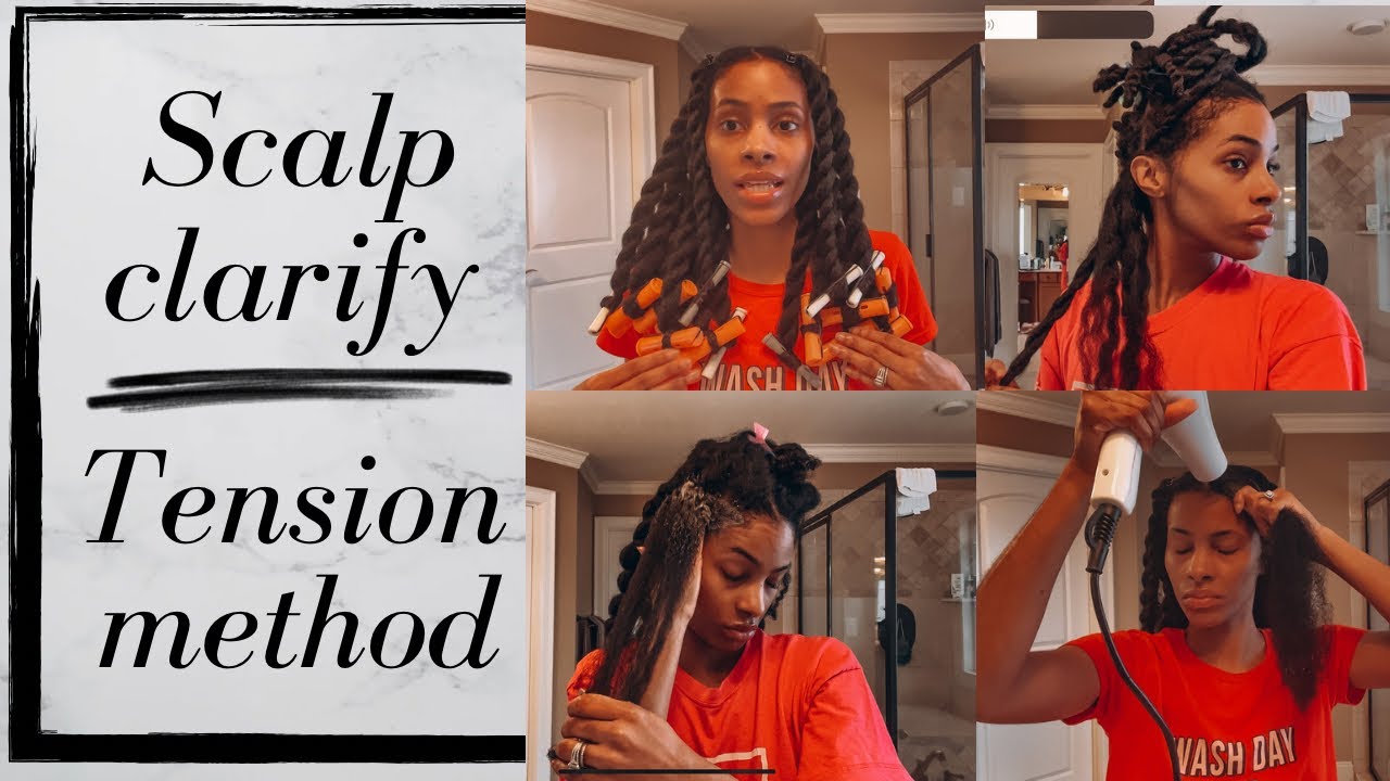 Natural Hair Wash Day and Jumbo Twists Install, Tension Method, Scalp Clarifying || Klassically Kept