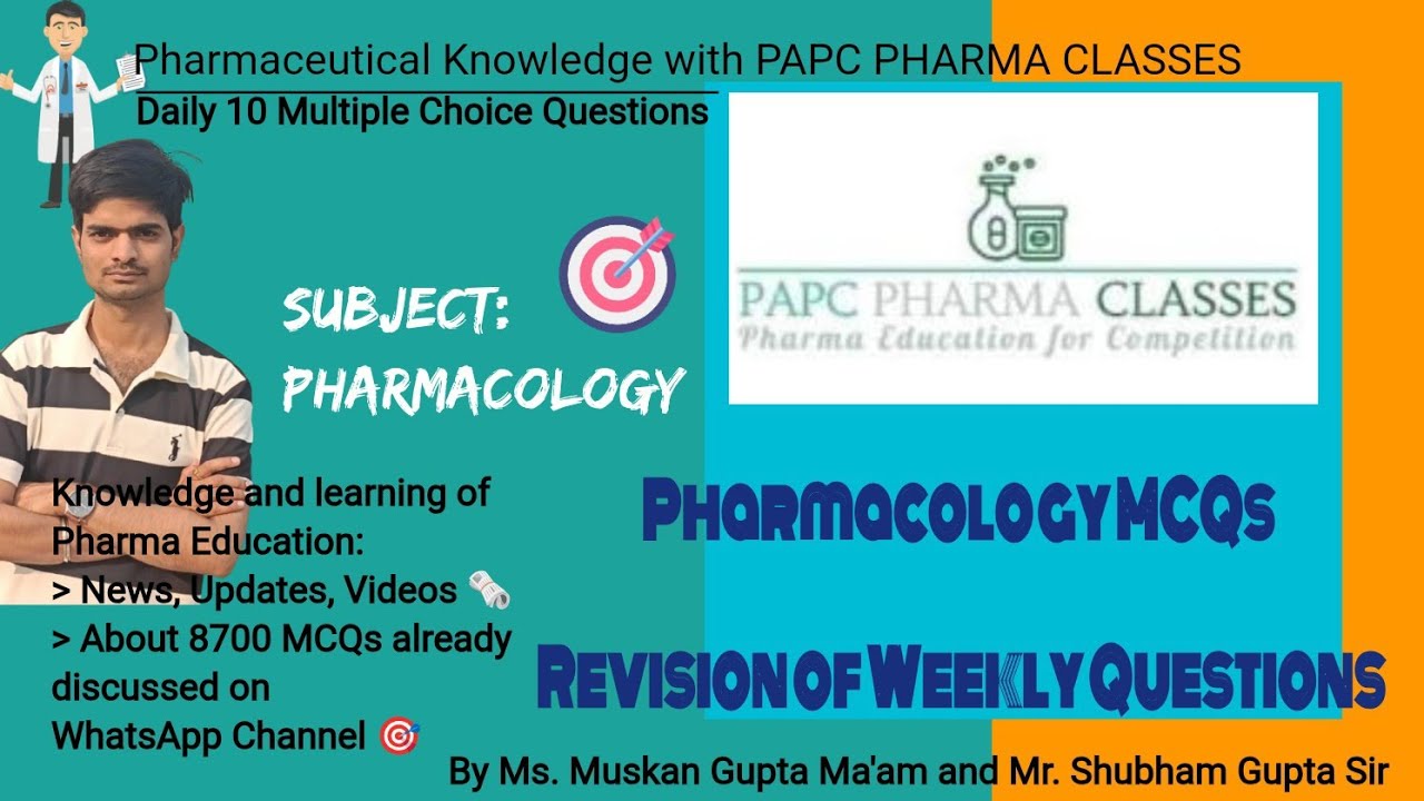 Weekly Revision of Pharmacology MCQs Only Questions