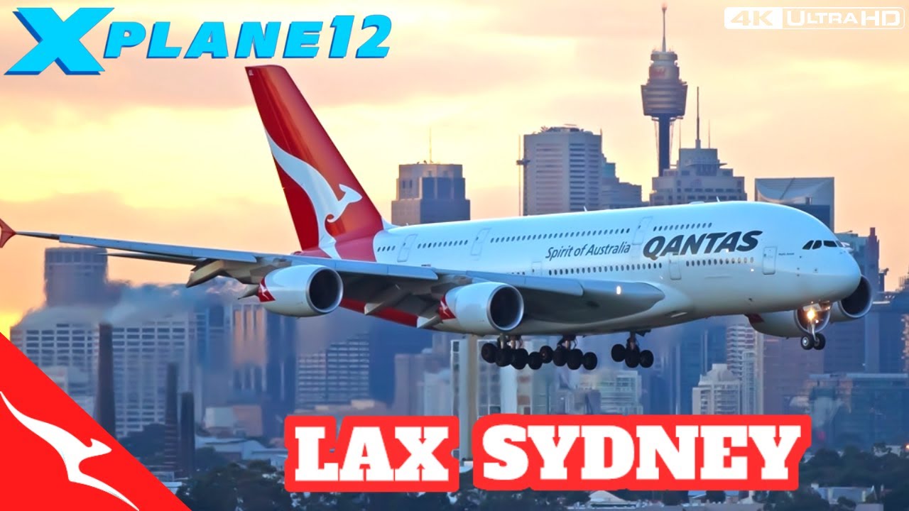 Qantas Airbus A380 | Los Angeles 🇺🇸 to Sydney 🇦🇺 | X Plane 12