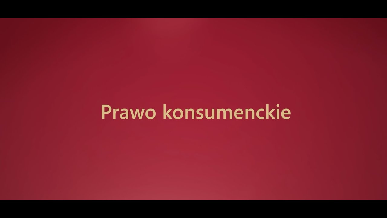 PRAWO KONSUMENCKIE