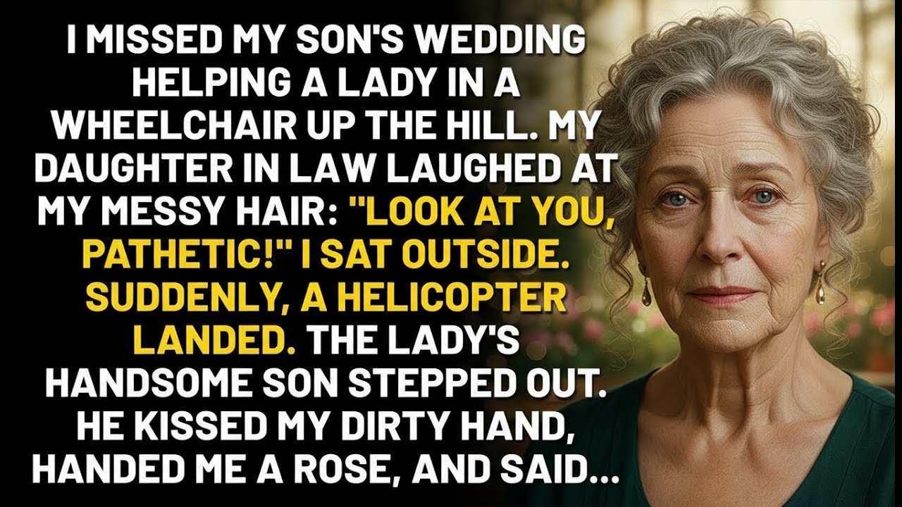 Uninvited to her son's wedding to HELP a woman in a wheelchair – But When the lady's son arrived…