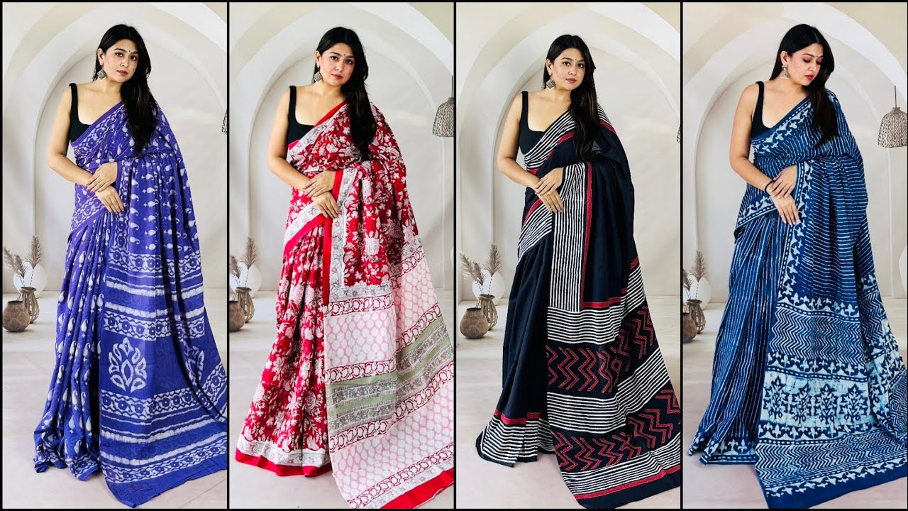 Mulmul Cotton Sarees | Free Shipping | Premium Quality Mulmul Sarees Collection 