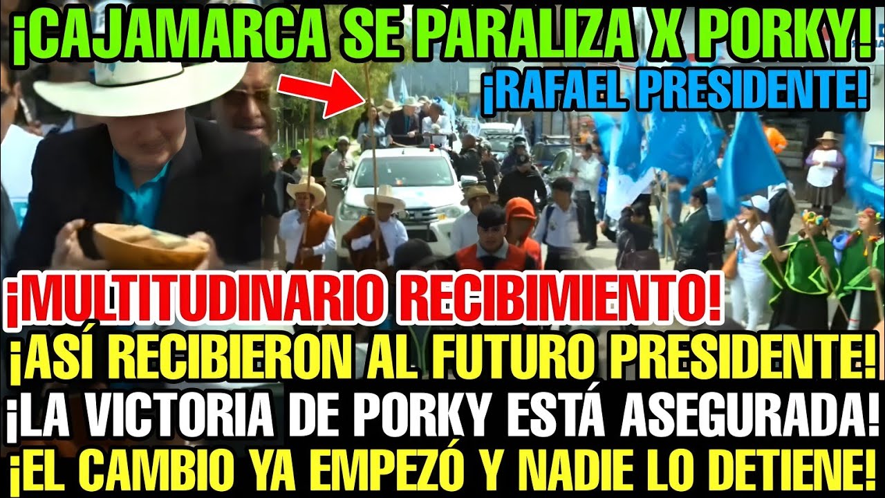 MAR D GENTE RECIBE A PORKY EN AEROPUERTO D CAJAMARCA Y LE ASEGURA SU VOTO X UN PERÚ POTENCIA MUNDIAL