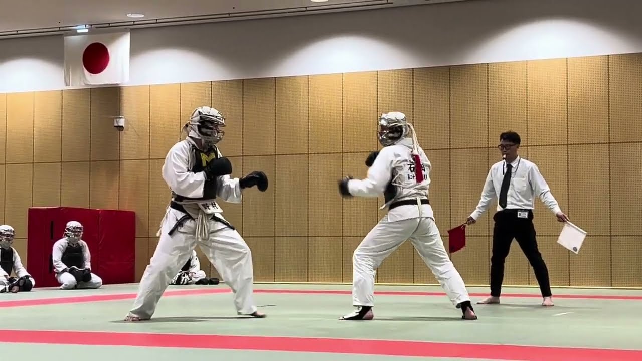 令和7年度　日本拳法・全日本体重別選手権大会　男子73kg未満の部　第21試合　石田貴哉 初段（第25普通科連隊（遠軽）/他起動） VS 野村龍星 四段（三密会/大阪府）