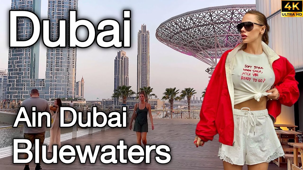 Dubai Bluewaters Island 🇦🇪 Ain Dubai, World's Largest Observation Wheel! [ 4K ] Walking Tour