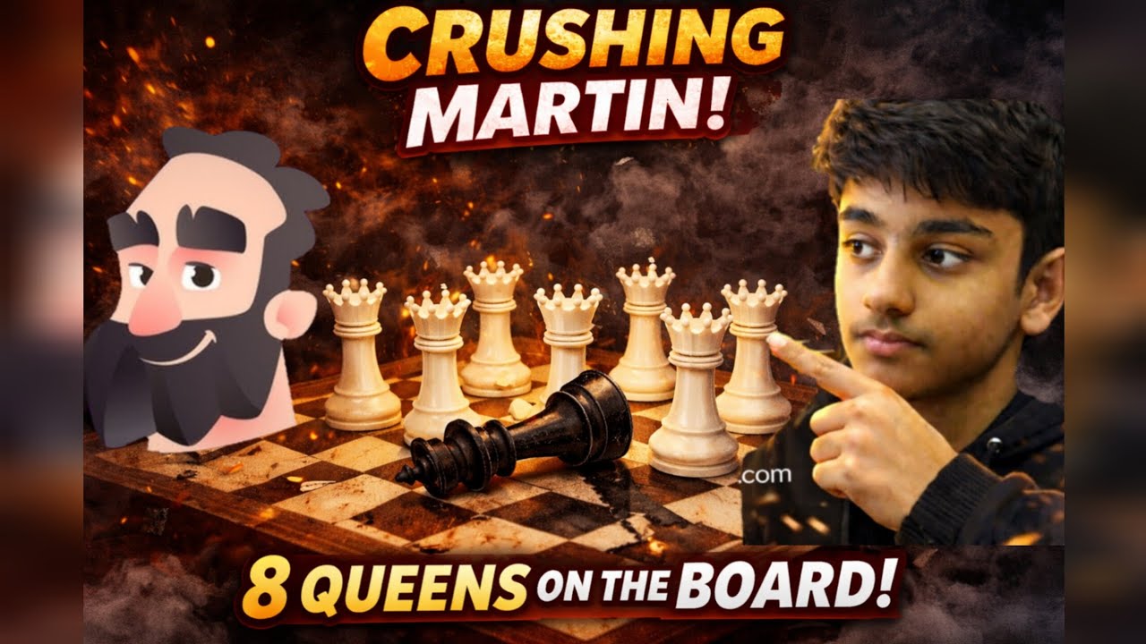 Challenge: Crushing martin bot with 8 queens on the board