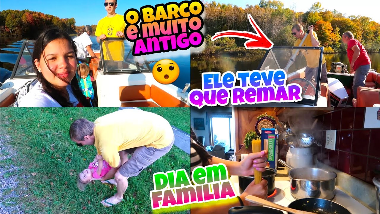 PASSEIO NO BARCO ANTIGO - SAIU FUMAÇA 😳 - MEDO DE AFUNDAR- PASSEIO EM FAMÍLIA- FAZENDO A JANTA!