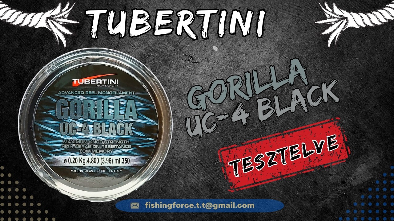 Tubertini Gorilla UC 4 Black 0,20mm 4,80kg monofil horgász zsinór teszt