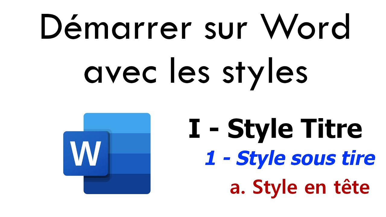 Démarrer sur Word avec les styles