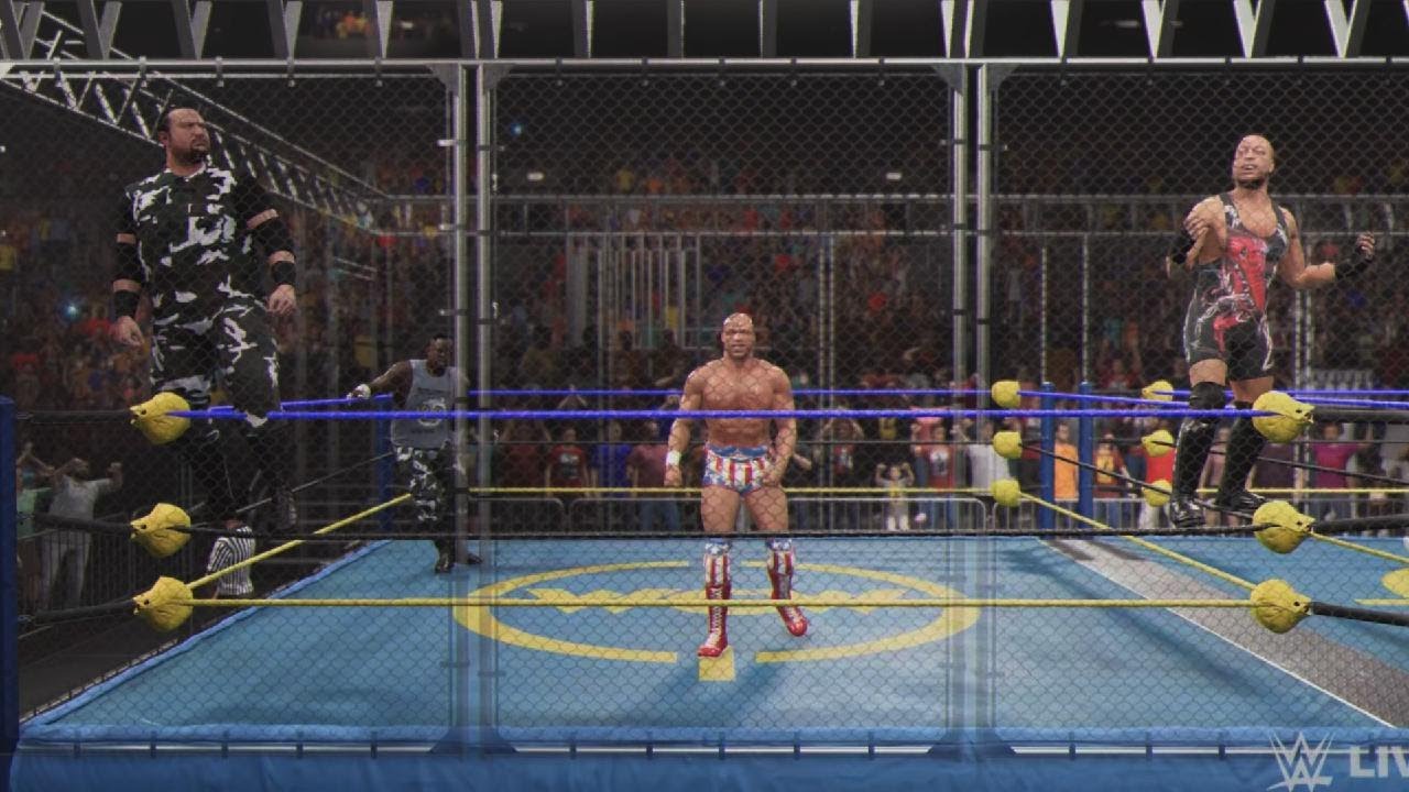 WWE 2K25 War Games - Kurt Angle, RVD & Dudley Boyz vs Dominik Mysterio, Finn Balor, Rollins & Orton