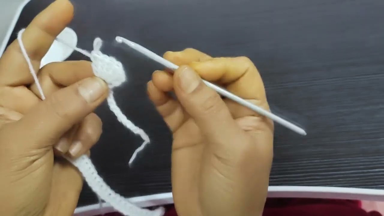🌸 How to Crochet a Jasmine Gajra / Flower Garland  Step by Step ✨🧶 Part 1