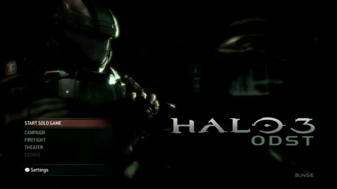 Halo 3 ODST Main menu