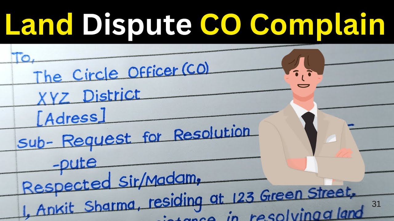 How to Write an Application to the CO for Land Dispute Resolution | Step by Step Guide