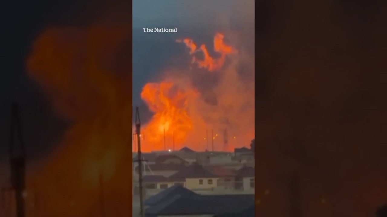 Large blasts ignite inferno at Russian gas site