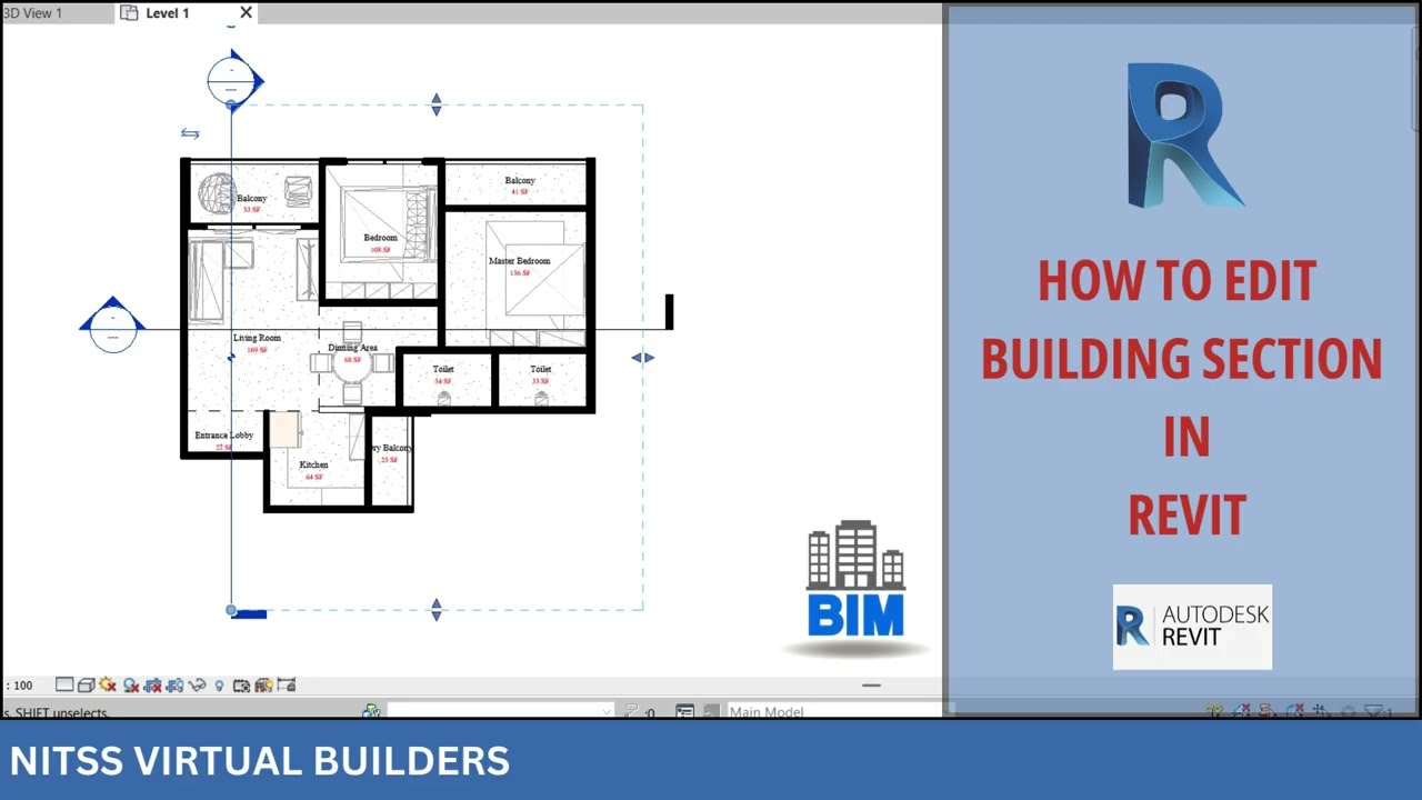 HOW TO EDIT BUILDING SECTION IN REVIT |🔥 EASY STEPS🔥 | 3D MODELS #architecture #bim #homedesign