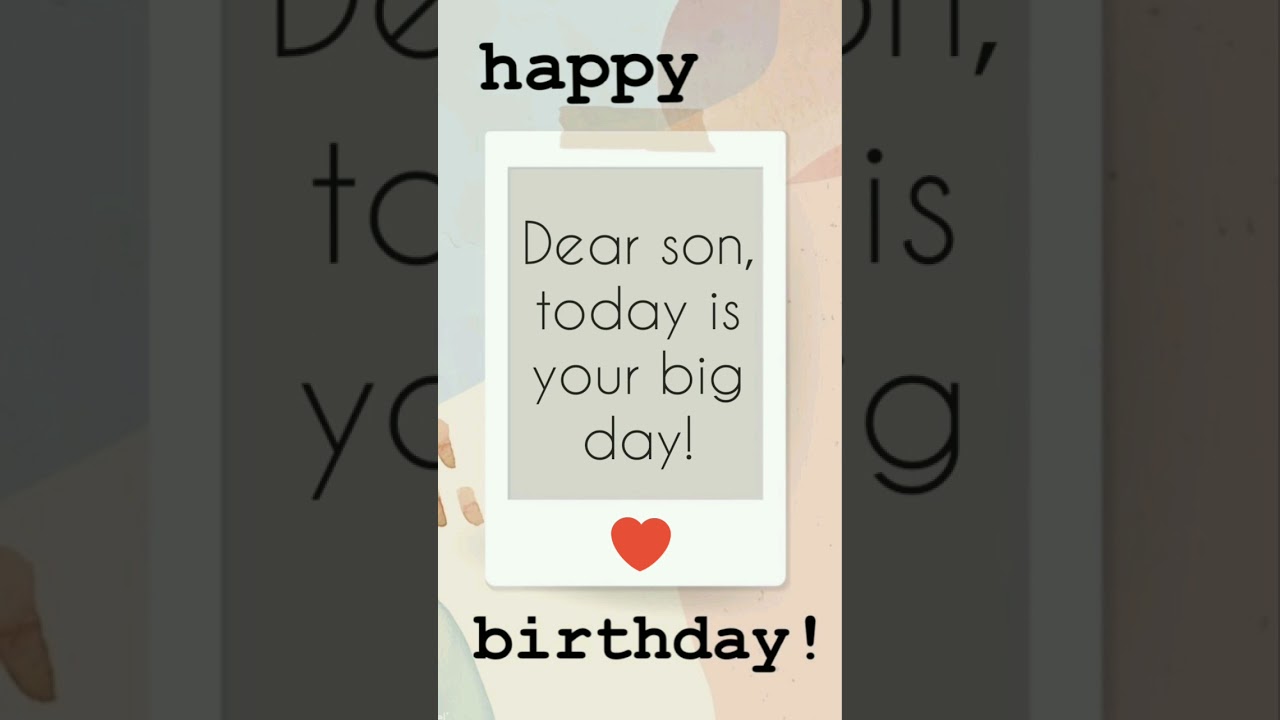 Heart touching birthday wishes for son!! #happybirthday #sonbirthdaywishes #shorts