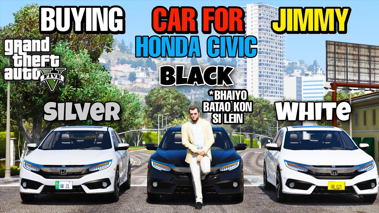 Buying Car For Jimmy | HONDA CIVIC | GTA 5 | Real Life Mods #112 | URDU |