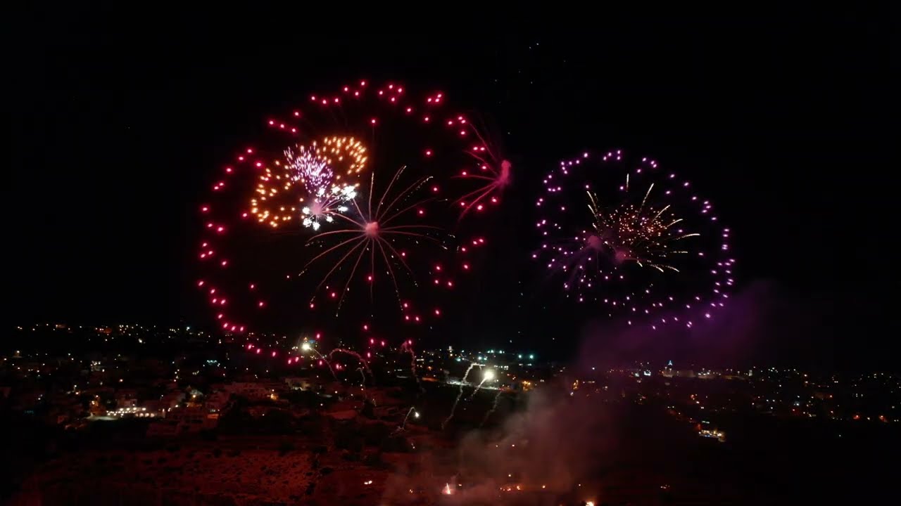 Nisġa Ta' Lwien - Spettaklu Piromużikali tan-nar tal-ajru - Festa Madonna Ta' Lourdes San Ġwann 2024