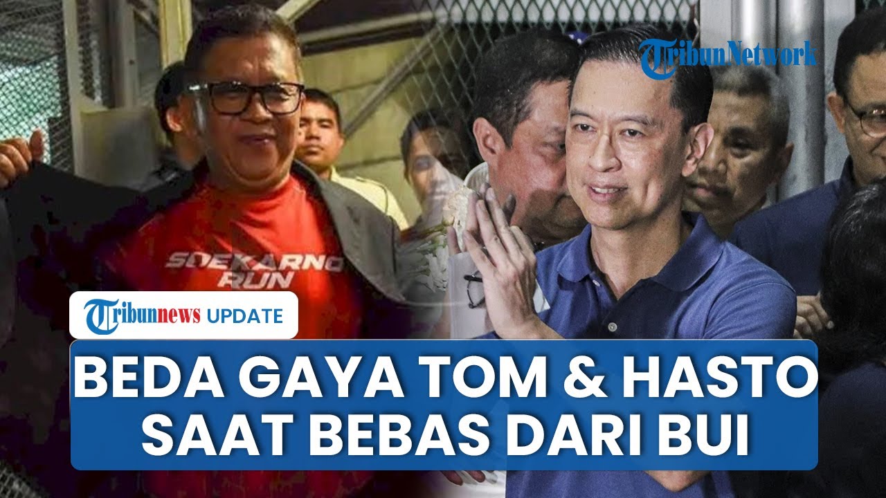 Beda Gaya Tom Lembong & Sekjen Hasto saat Bebas dari Penjara Usai Dapat Amnesti-Abolisi dari Prabowo