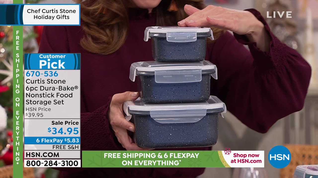Curtis Stone 6piece DuraBake Nonstick Food
Storage Set