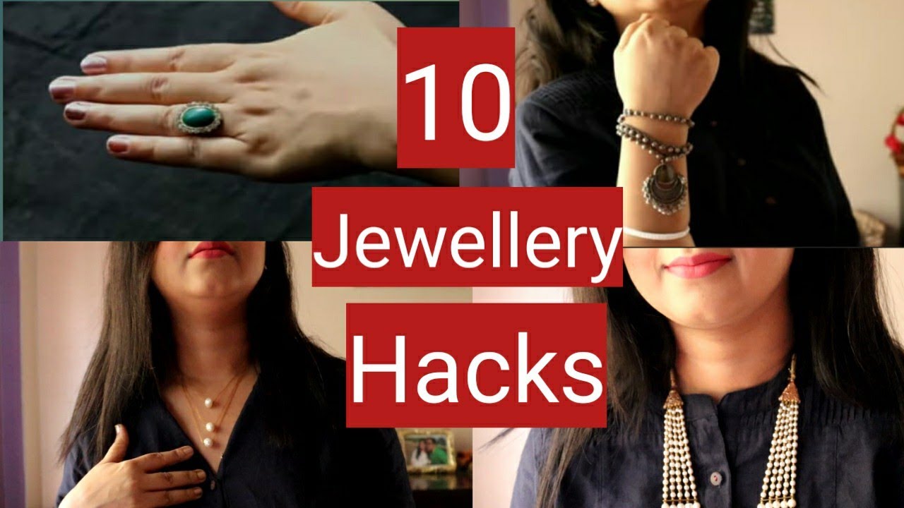 10 Jewellery Hacks || पुरानी jewellery के कुछ जुगाड || DIY jewellery