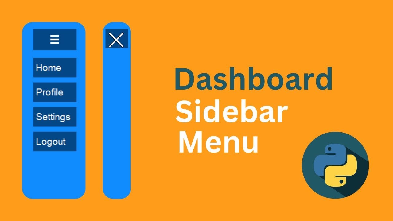 Python Tkinter Sidebar Navigation Menu with Toggle Button  &ndash; Step-by-Step Tutorial