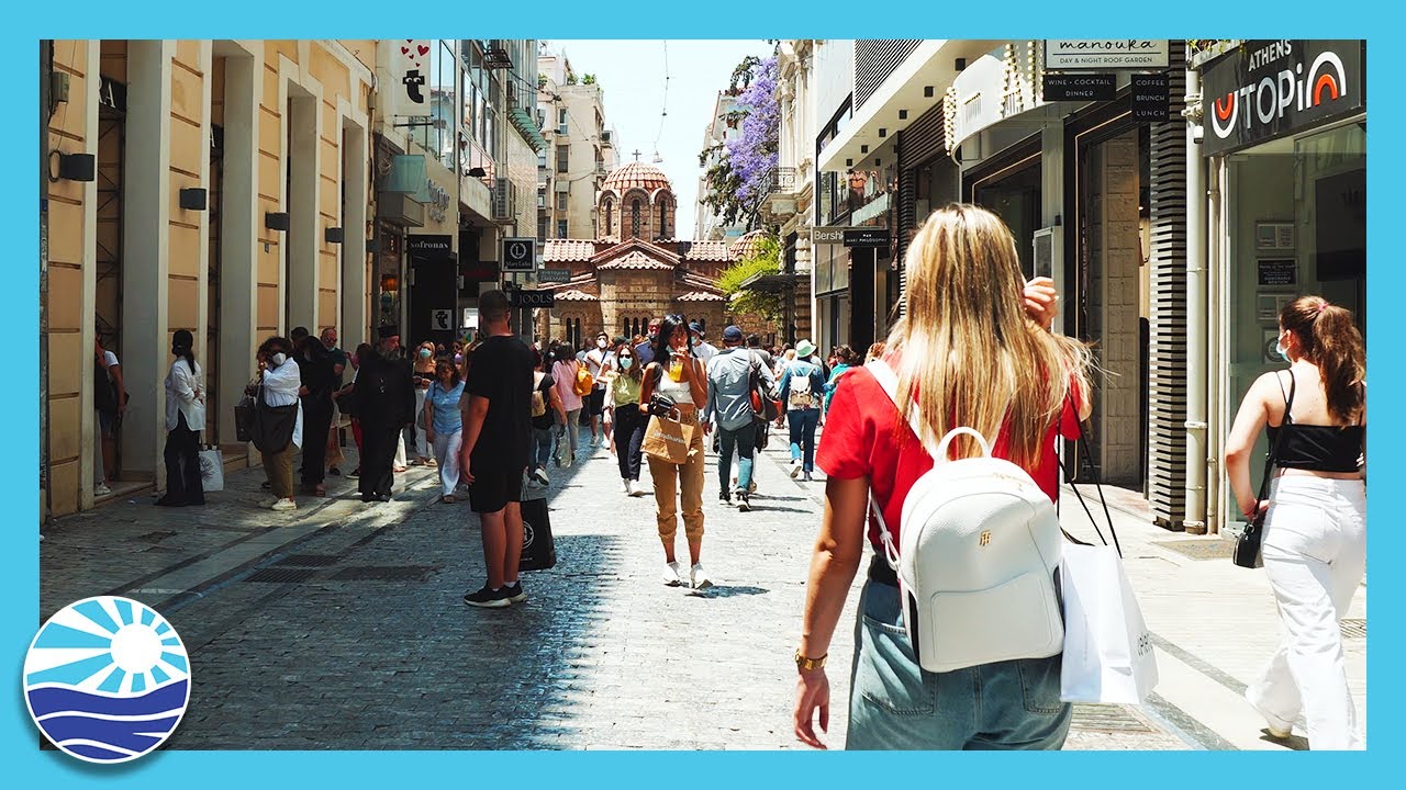 ERMOU Street ATHENS Walking Tour | GREECE
