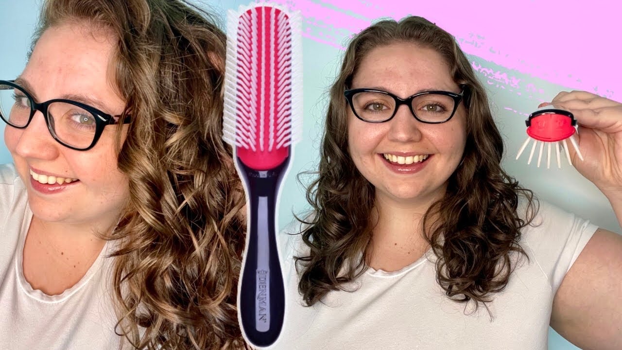 DENMAN 7 ROW STYLING BRUSH ON WAVY HAIR! Will this work?!