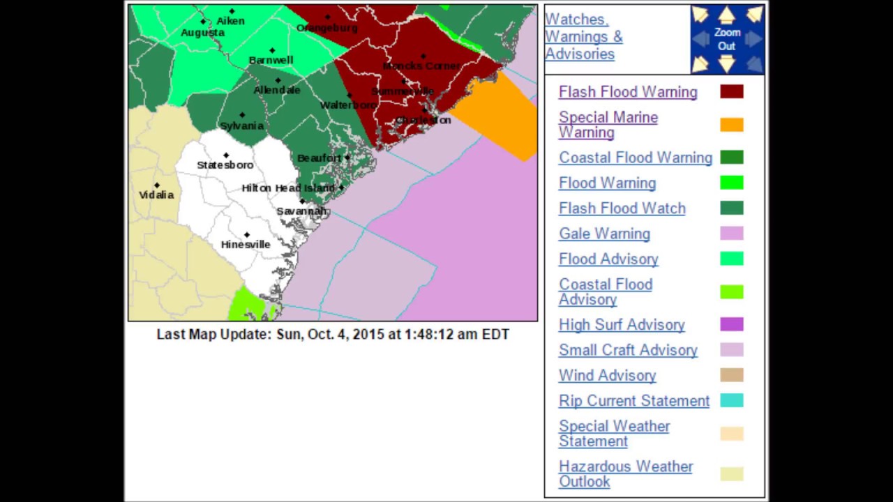 Flash Flood Emergency in South Carolina (MUST WATCH!) - 10/4/15