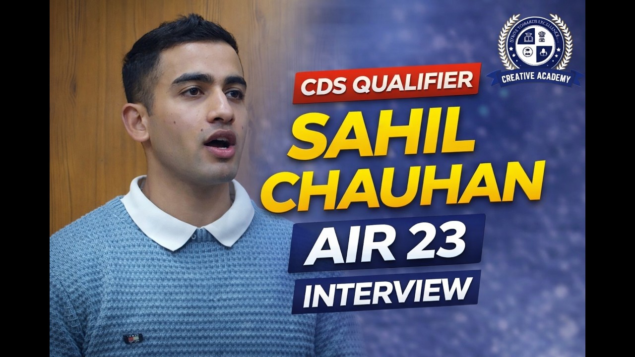 From Aspirant to Lieutenant | CDS AIR 23 Sahil Chauhan Interview