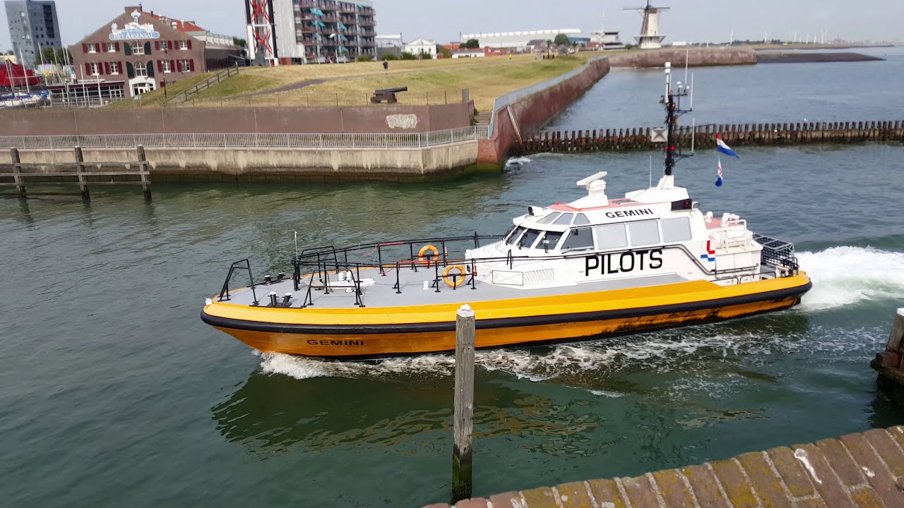 Lotsenboote von Vlissingen Zeeland. Ein und-Ausfahrten det Pilots
