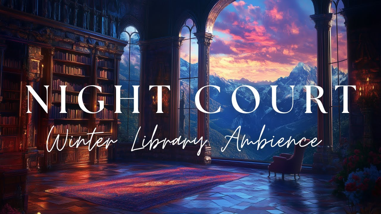 (NO MID ADS) Winter Night Court Library ❄️📖 | ACOTAR-Inspired Reading Ambience
