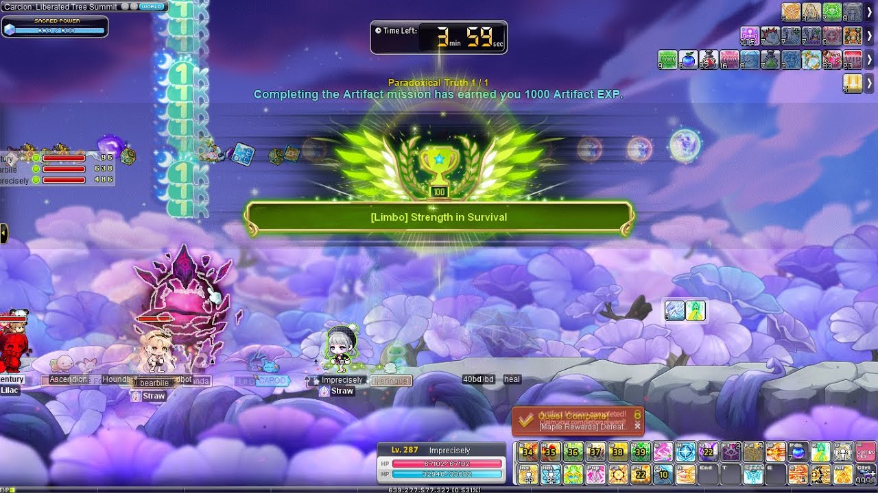 marksman normal limbo clear 29:30 | two marksmen + hero | kronos maplestory gms