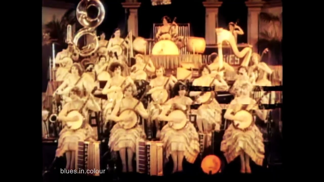 The Ingenues - Banjo's Blues live [Colourised] 1928