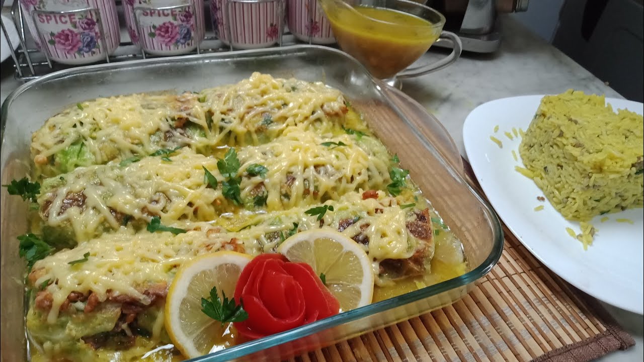 اطباق رمضان 2020 كرمب(ملفوف) محشي ومقلي في الفرن من اطيب مايكون لعشاق الكرمب. سلطانة الحلويات