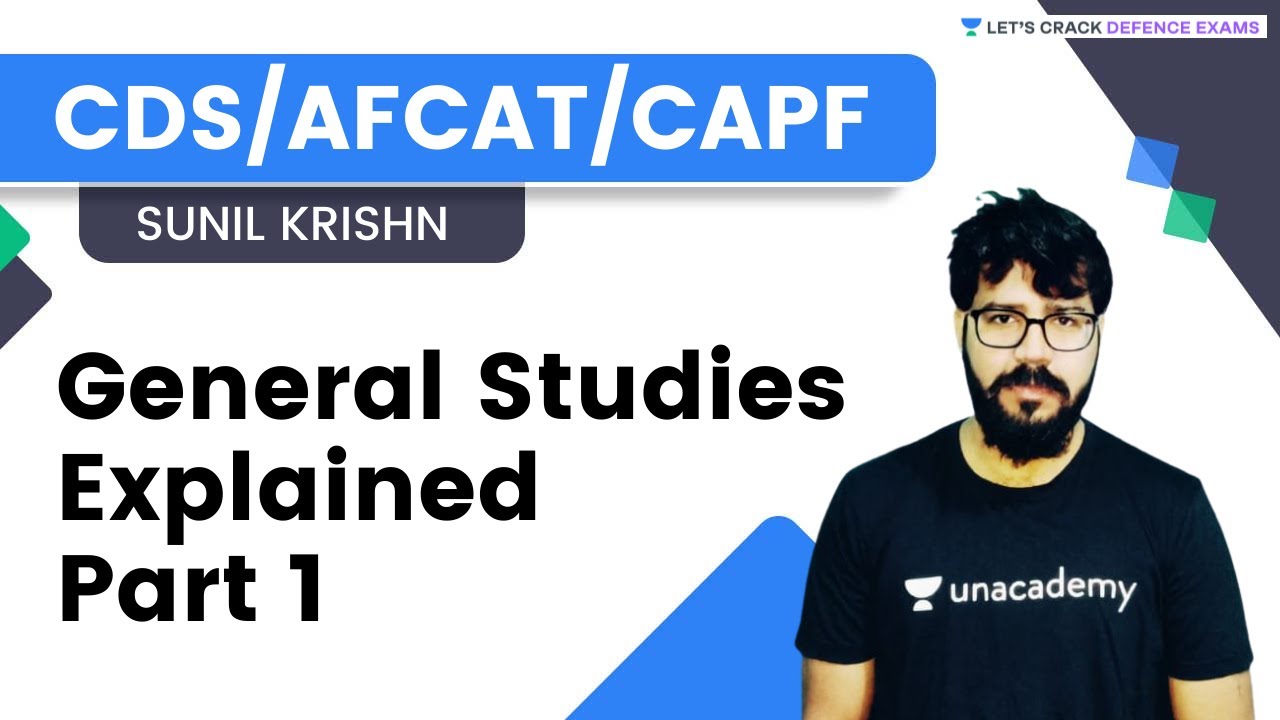 General Studies Explained Part 1| Target NDA/Airforce X & Y/Navy 2021 | Sunil Krishn