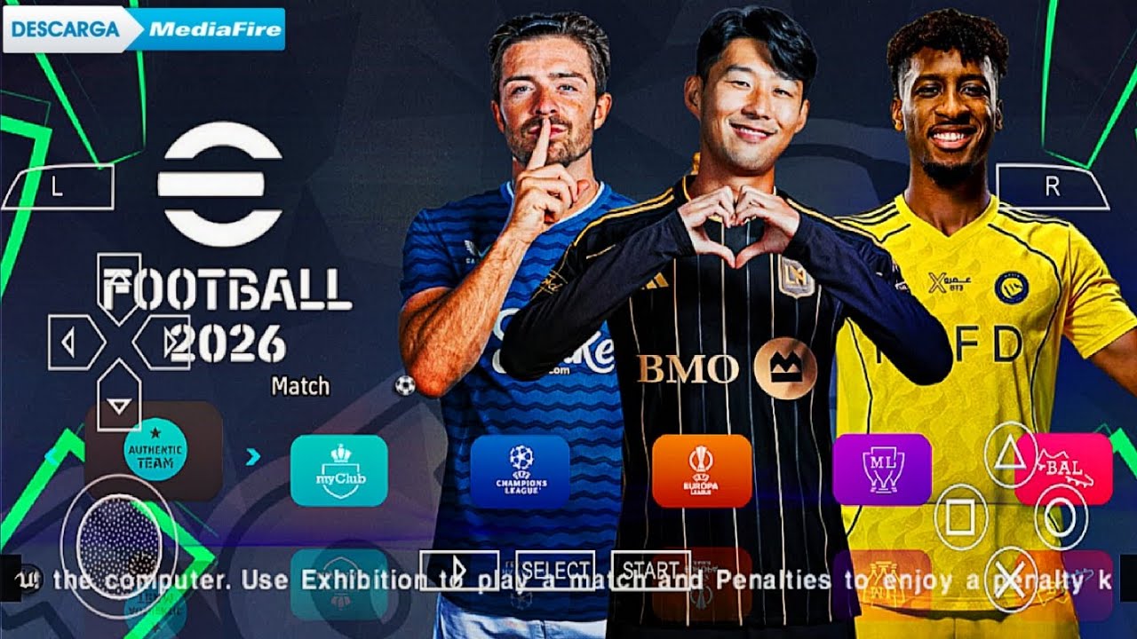 eFootball PES 2026 PPSSPP Android Transfer & Kits 25/26 Camera PS5, Direct Link!