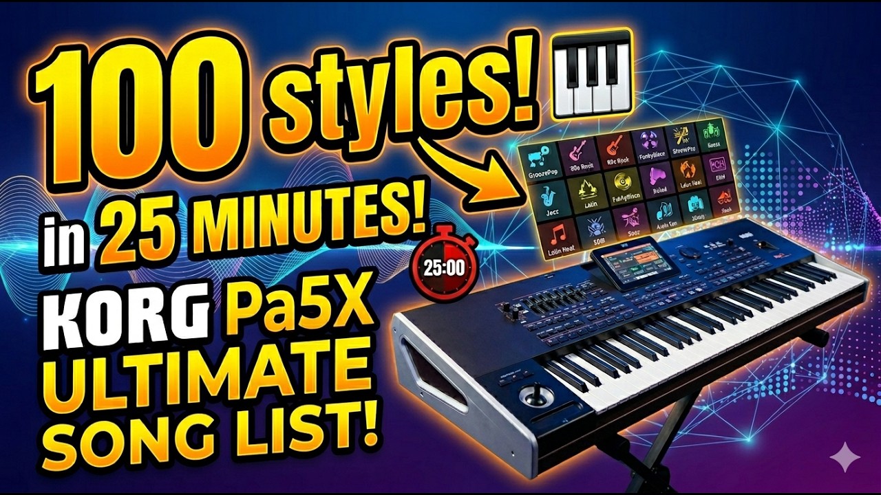 Ultimate Korg Pa5X styles demo - 100 styles in 25 minutes
