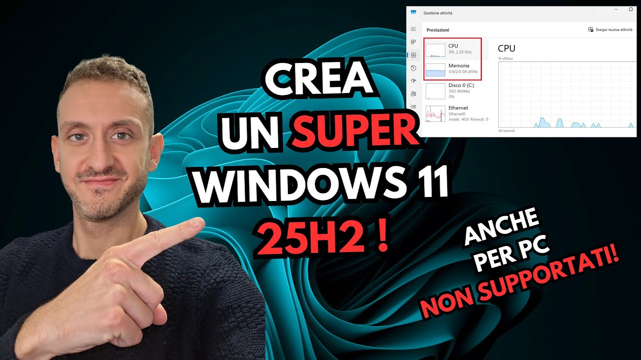 Un SUPER Windows 11 25H2: ottimizzato, LEGGERISSIMO e per TUTTI i PC! (Guida completa)