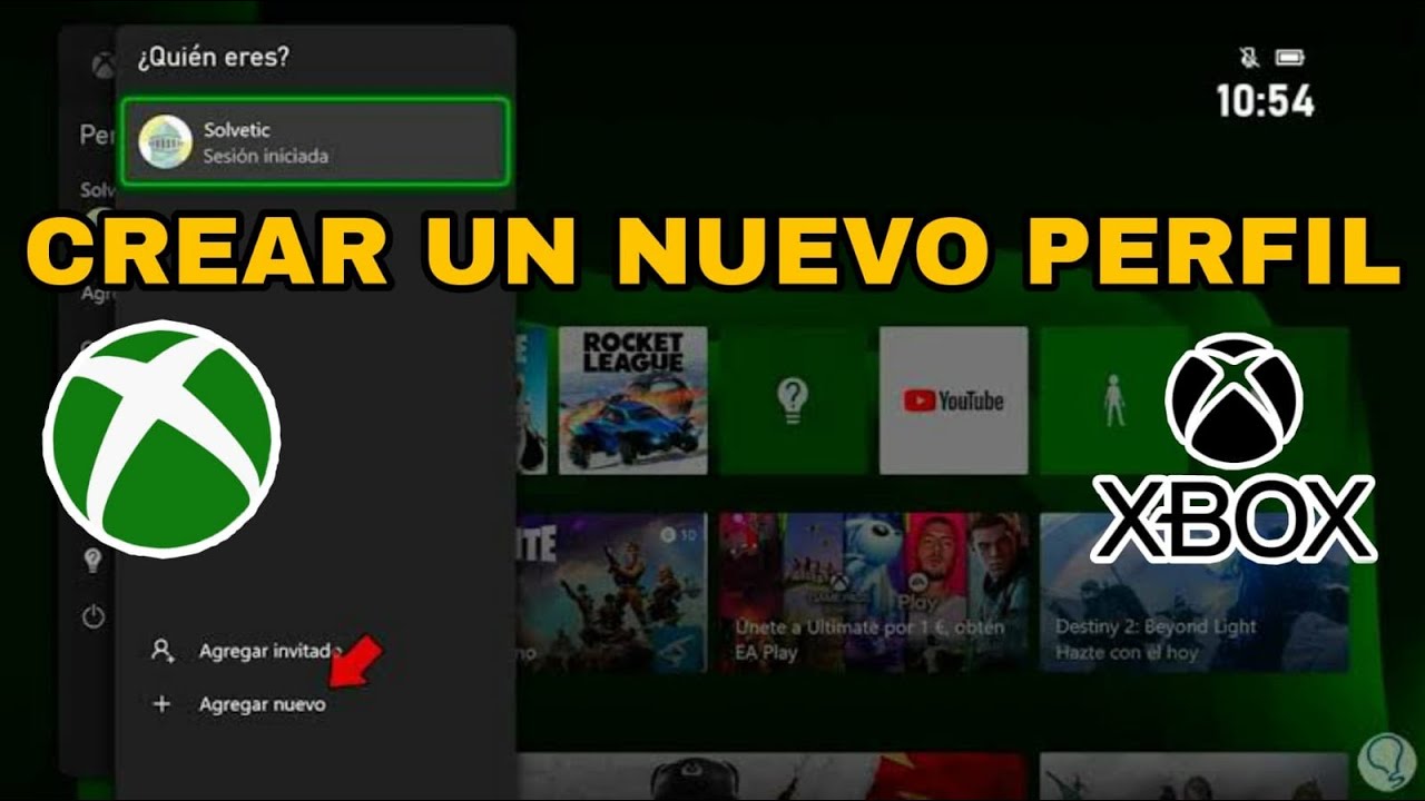 COMO CREAR un NUEVO PERFIL o NUEVA CUENTA en XBOX SERIES 2023
