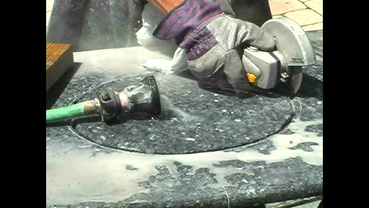 Cut/polish undermount sinks on granite