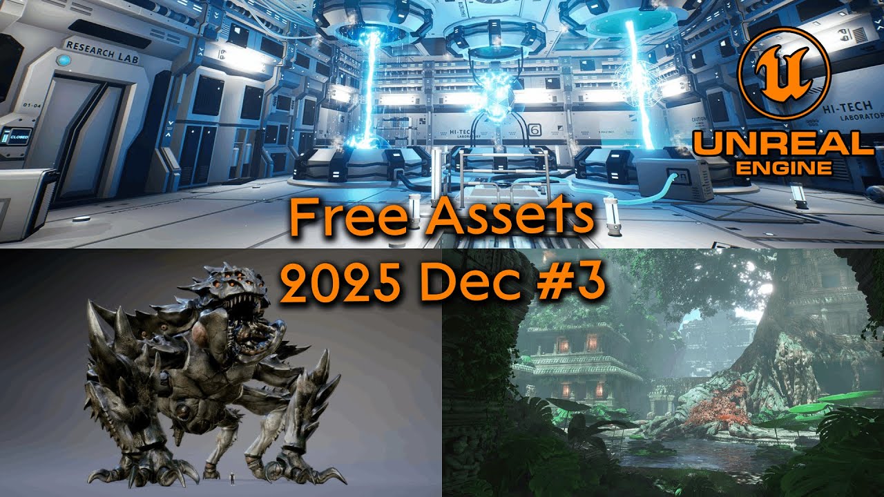 Бесплатные ресурсы Unreal Engine, декабрь 2025 г., часть 3.