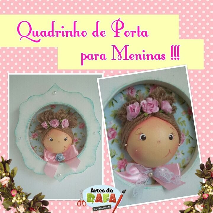 DIY-Quadrinho de Porta Para Meninas