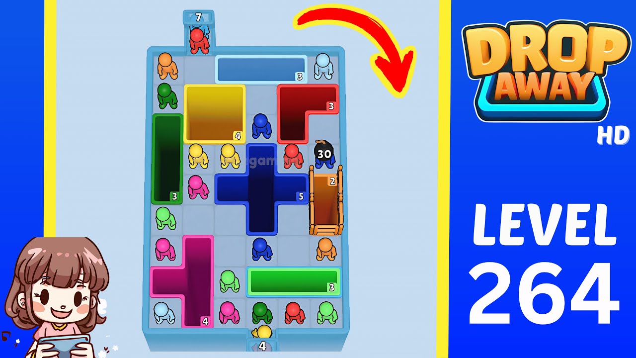 Drop Away Level 264 Solution Walkthrough